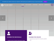 Tablet Screenshot of oxfordspireslanguageschool.com